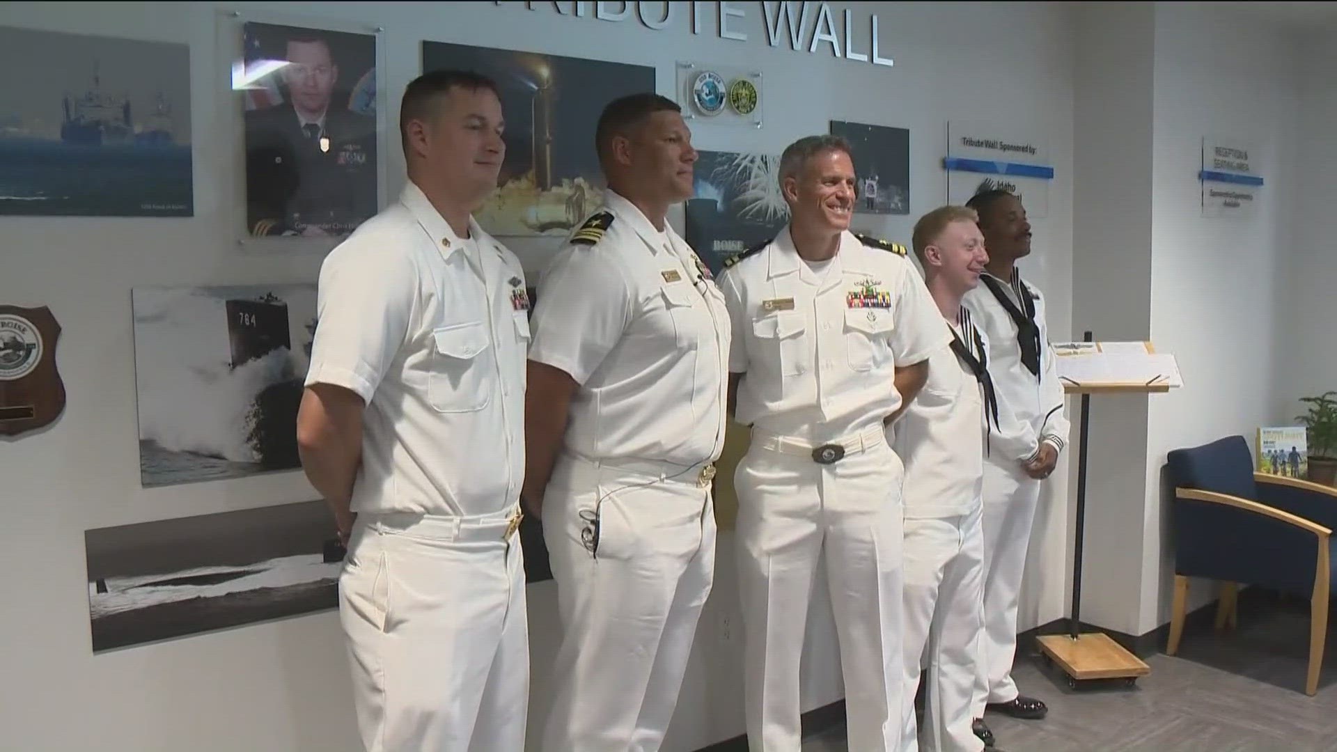 Crew members of the USS Boise will now be commemorated at a newly unveiled tribute wall.