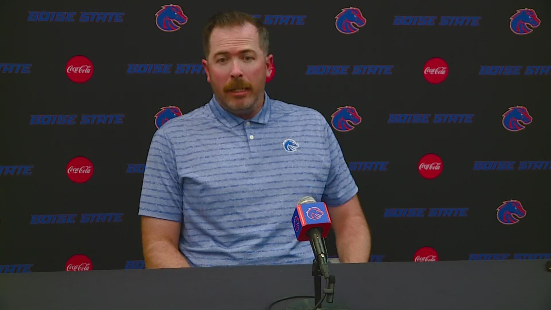 From Boise State football coaches weekly news conference, Monday, Sept. 19, 2022.