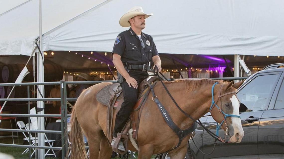 ‘He was my companion’: Caldwell Police Chief pays tribute to loss of mounted horse, Drago