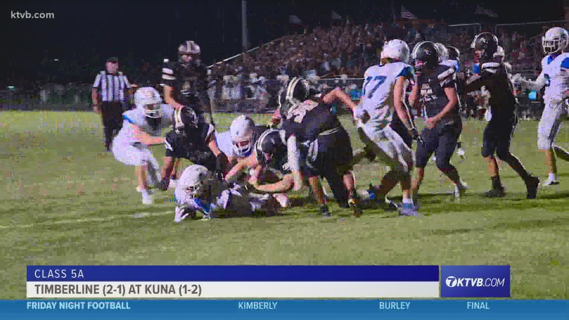 The Timberline Wolves improved to 3-1 on the season after beating Kuna.