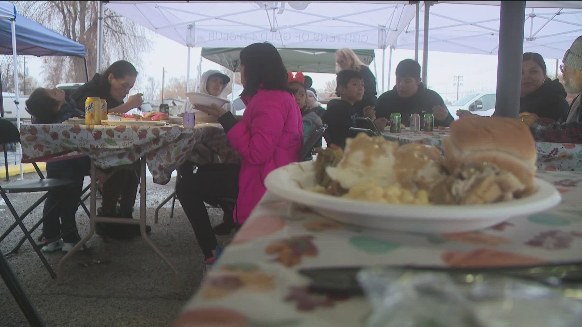 The family that owns La Cocina Catering in Caldwell decided to plan a free community dinner. Donations and volunteers flooded in, and the meal was a big success.