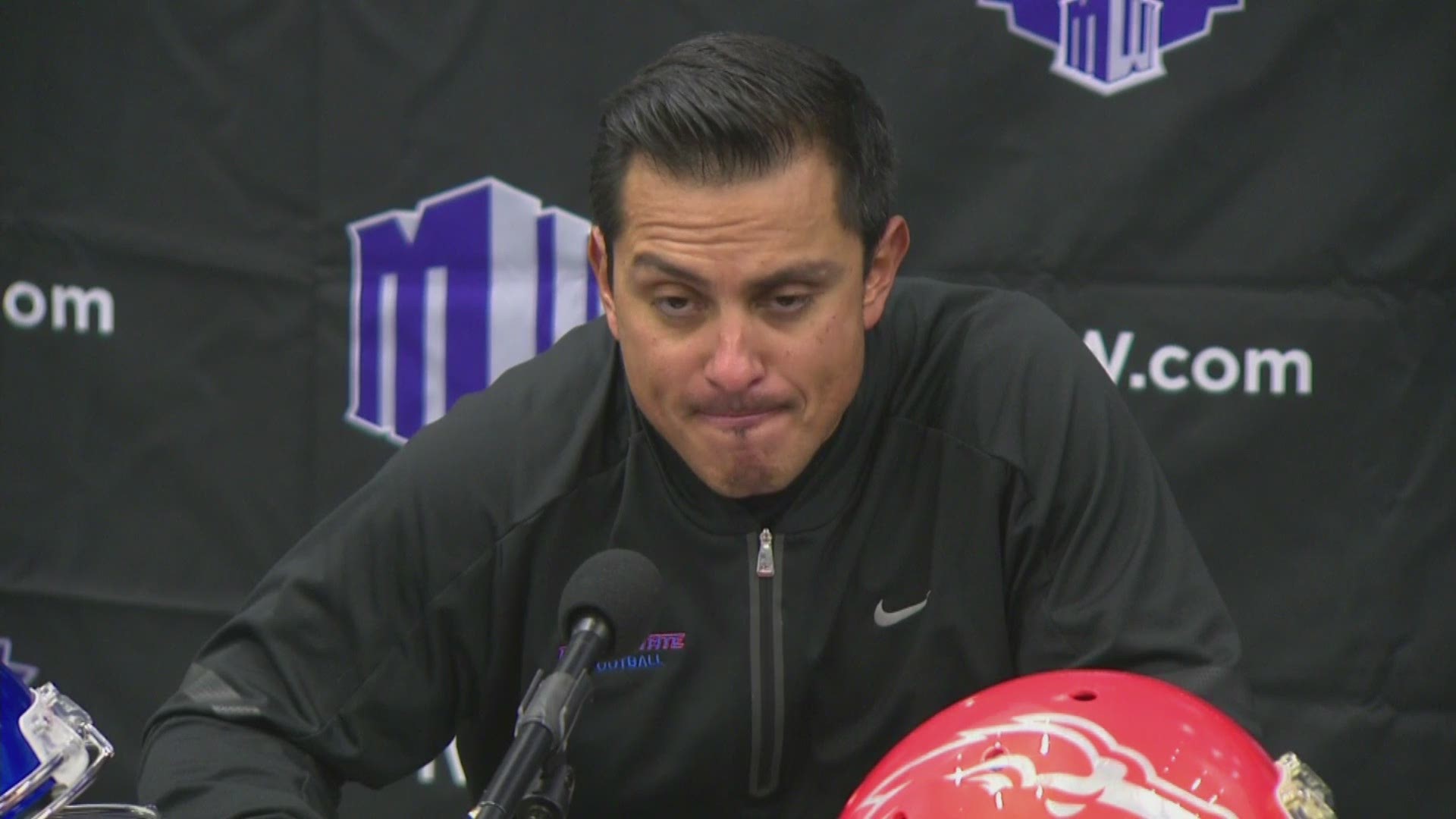 Defensive Coordinator Andy Avalos looks ahead to the Dec. 1 game against the Fresno State Bulldogs for the Mountain West Conference Championship on the Blue.