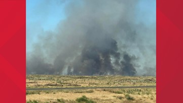 Sugar Loaf Fire threatens structures and construction equipment East of Twin Falls