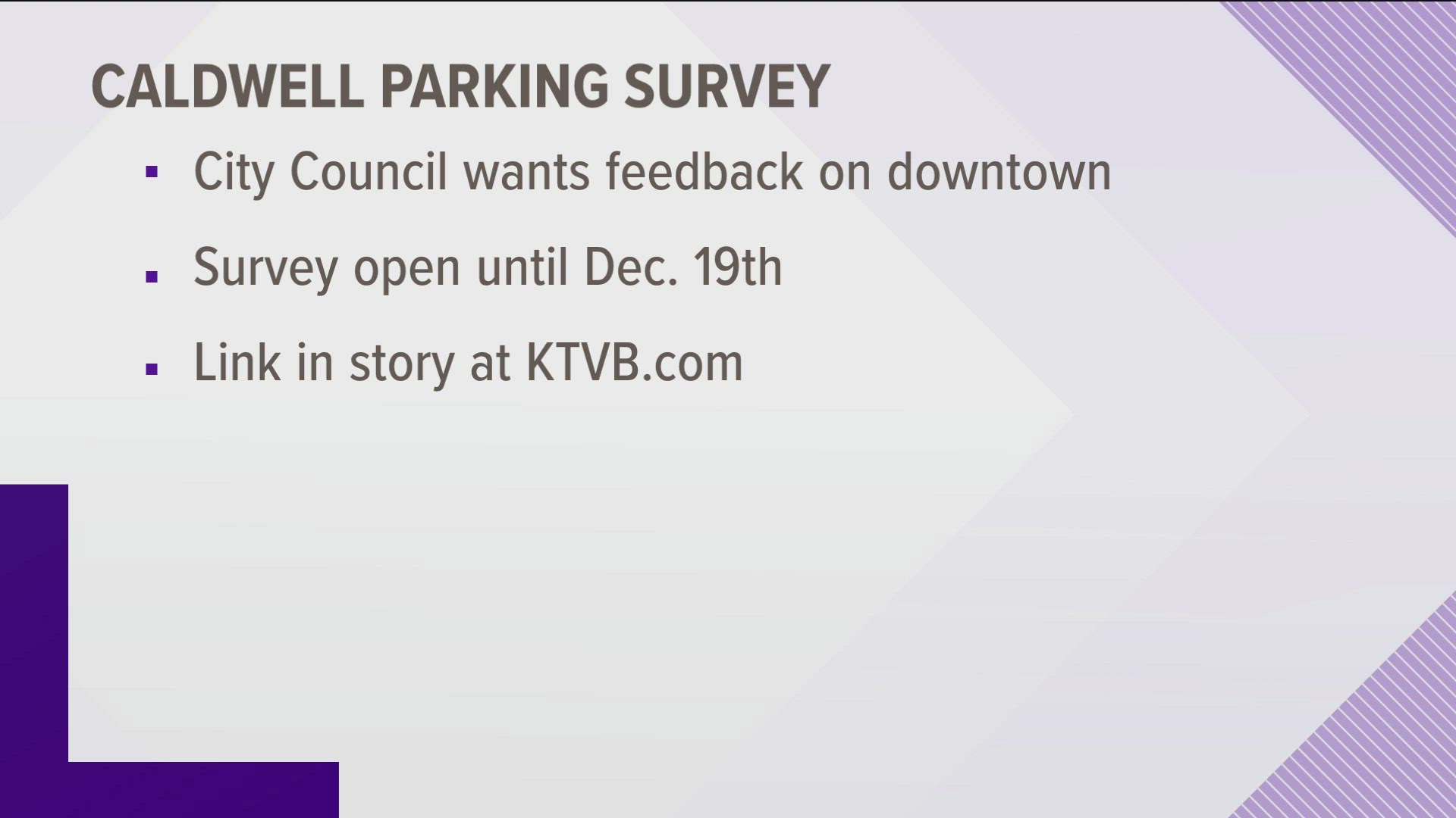 Caldwell City Council wants feedback on downtown parking.