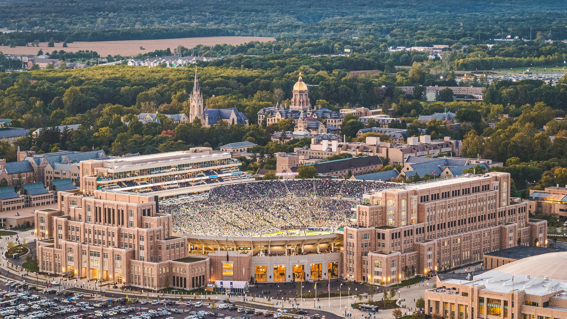 Boise State is headed to the historic Notre Dame Stadium for a matchup with the Fighting Irish next fall.