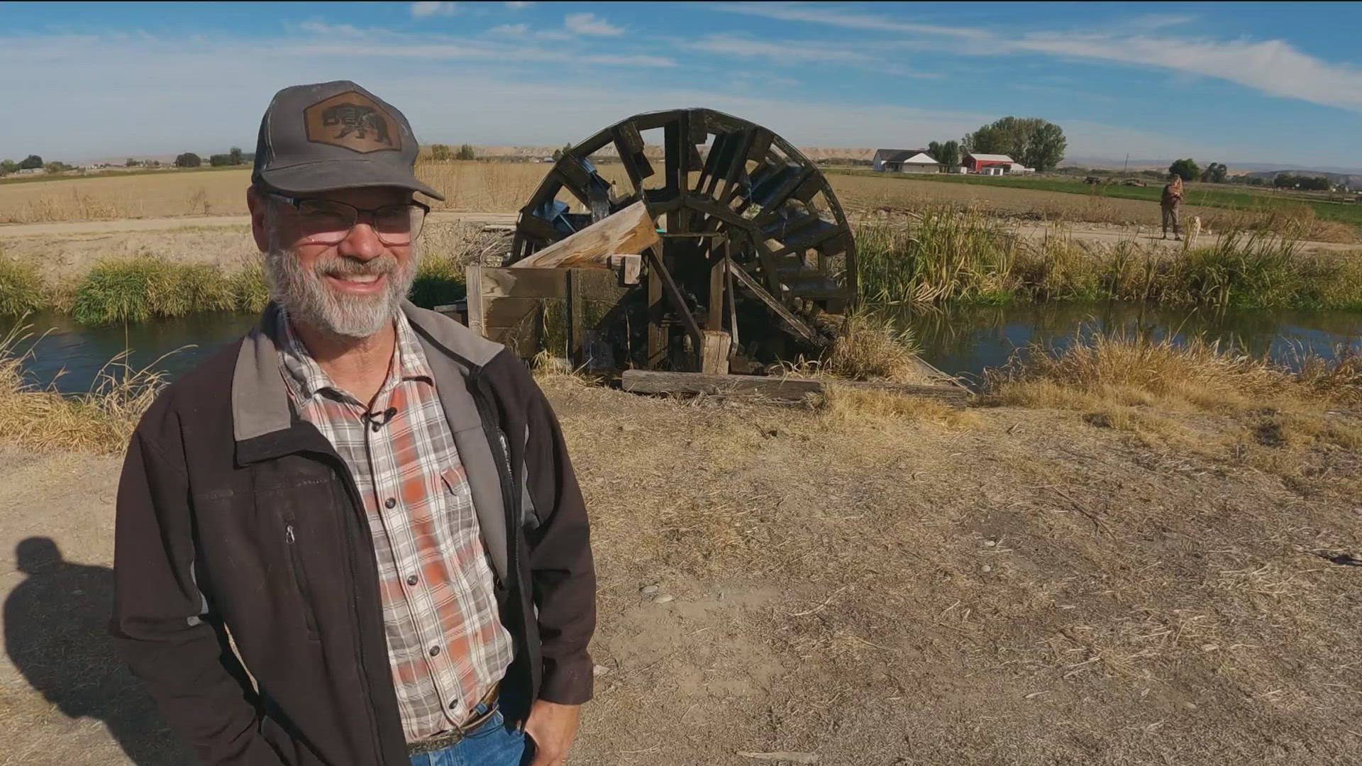 A waterwheel dating back to the early 1900s is still spinning to this day in New Plymouth, Idaho.