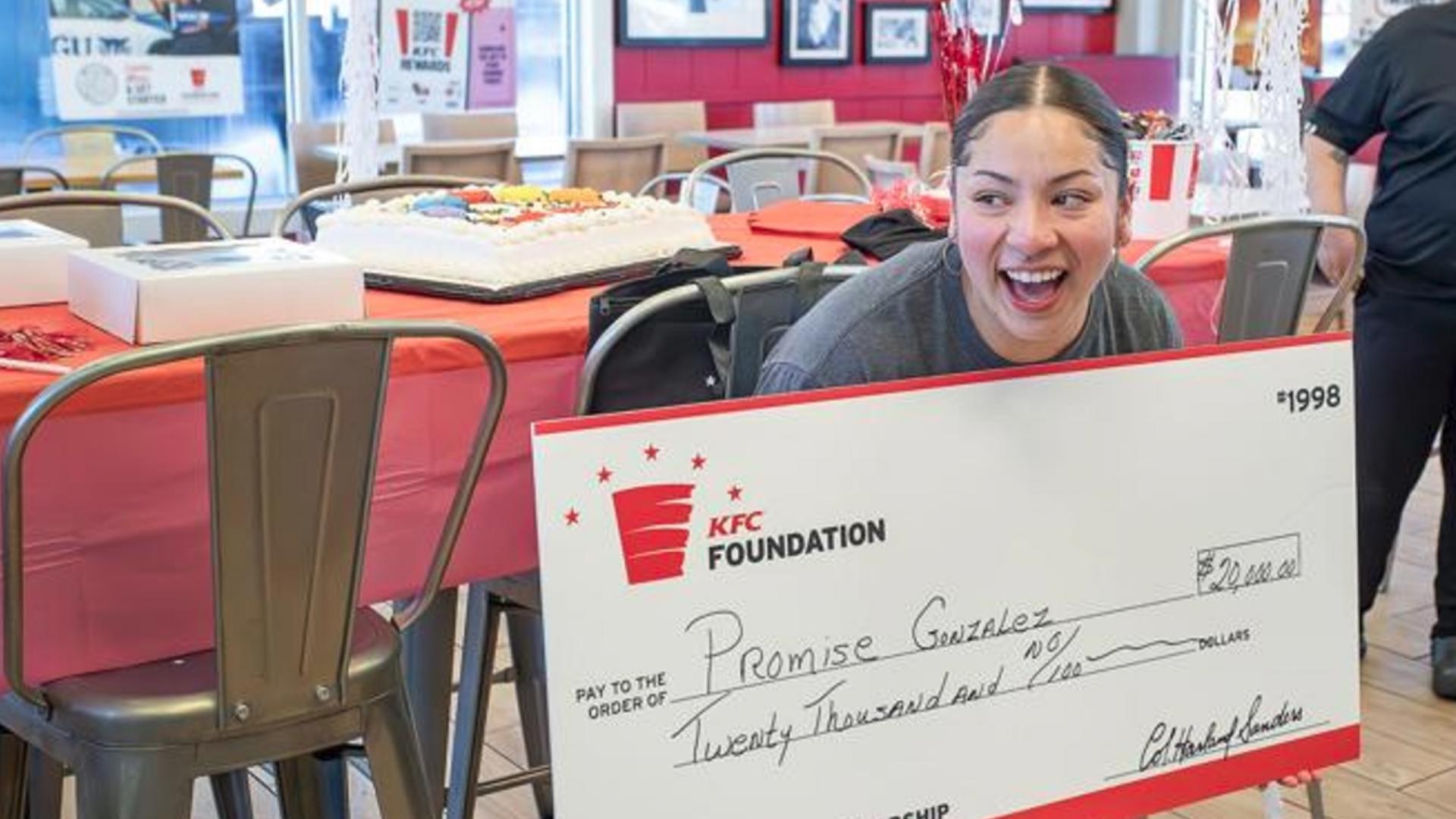Student receives life-changing scholarship from KFC Foundation | ktvb.com