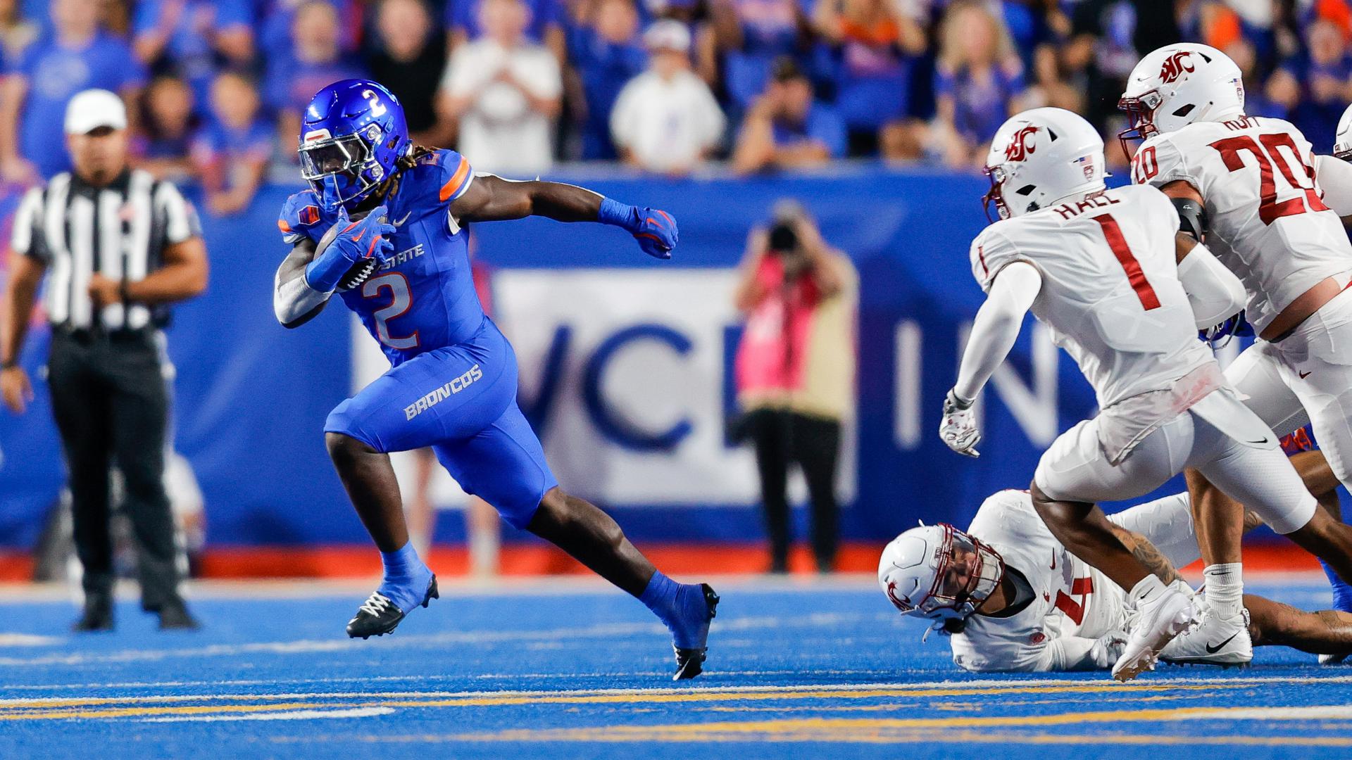 Jeanty earned the award for the second time this season after rushing for 259 yards and four touchdowns with 17 missed tackles forced against Washington State.