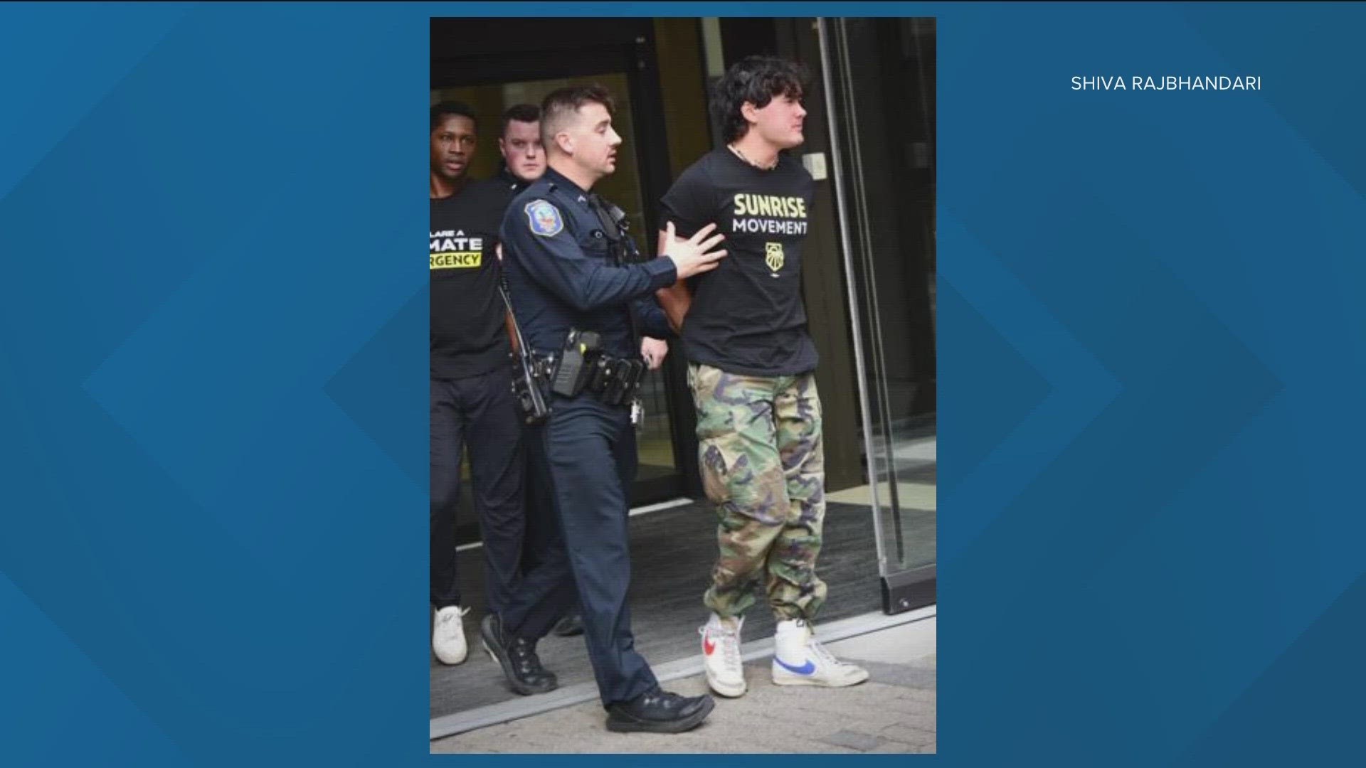 Shiva Rajbhandari was one of 21 people arrested in Wilmington, Delaware, after entering Biden campaign headquarters to speak with his staff about campaign promises.