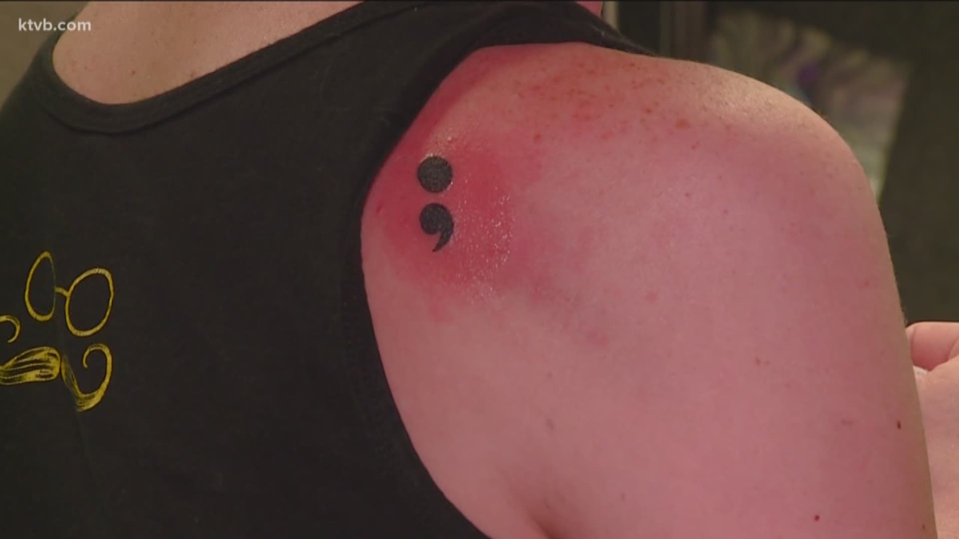 Tattoo artists and suicide prevention advocates in Boise are looking to get a conversation started with the Semicolon Tattoo Project.
