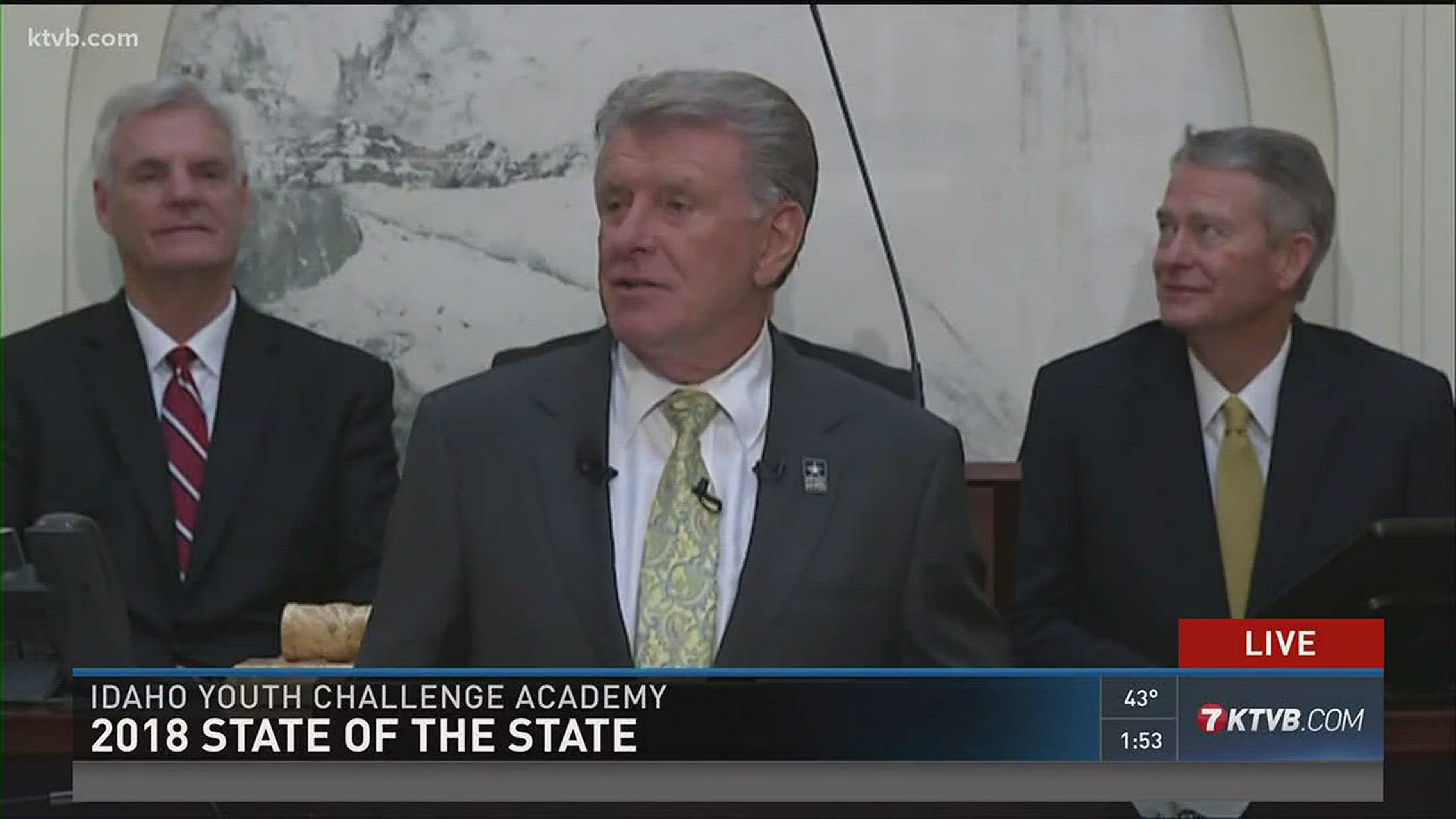 The governor delivered his remarks Monday before the full Legislature.