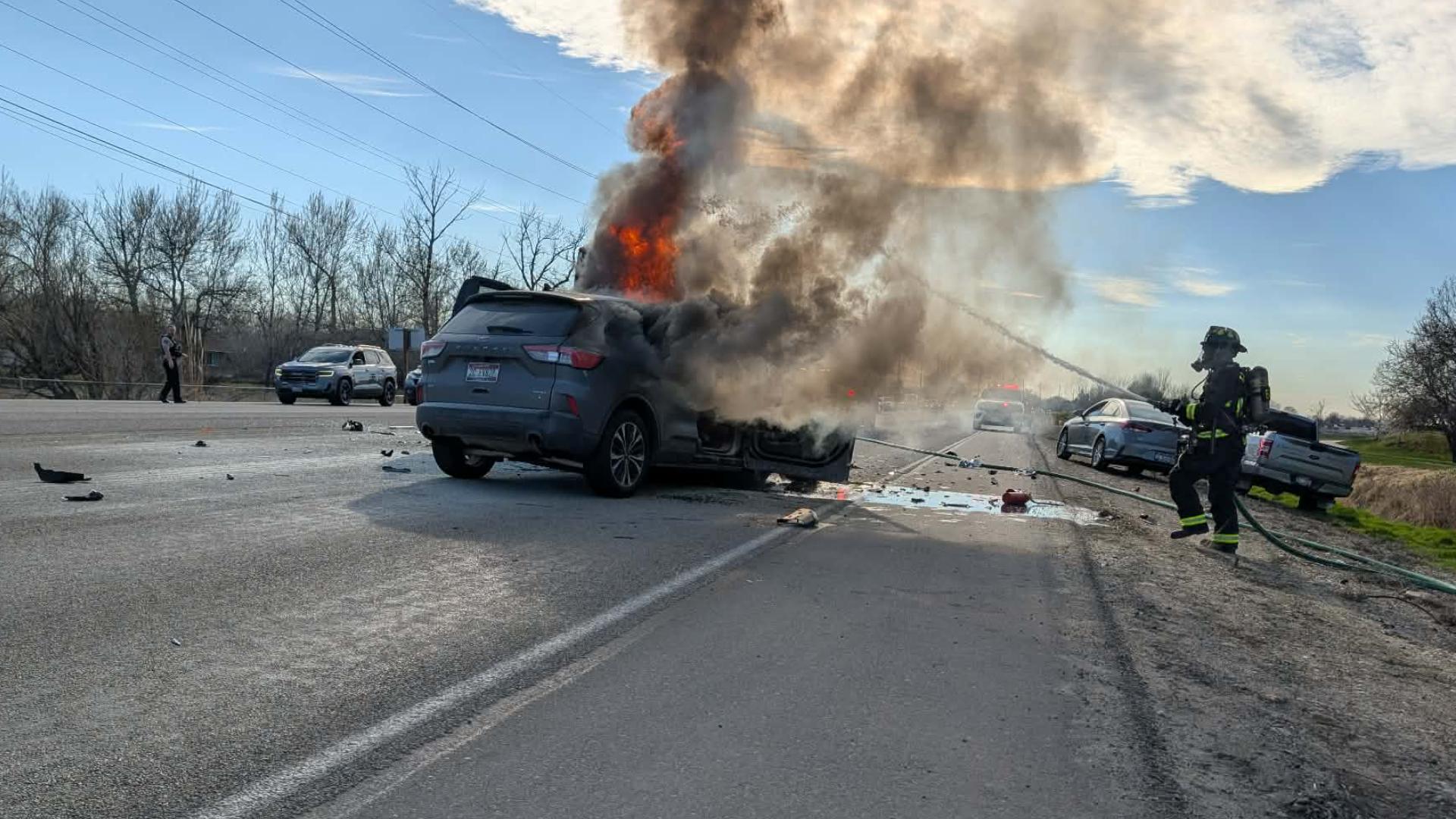Police: 2 hospitalized after crash on Highway 44 in Eagle | ktvb.com