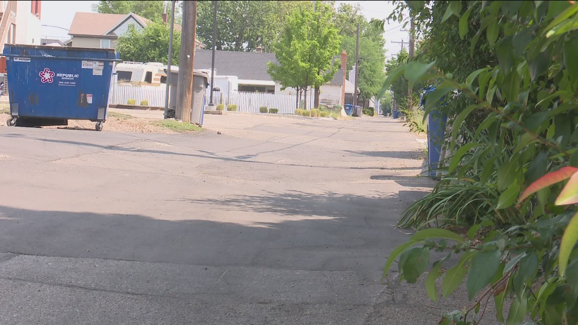 Boise Police officers were investigating a call about a man trespassing in a backyard along North 21st Street.