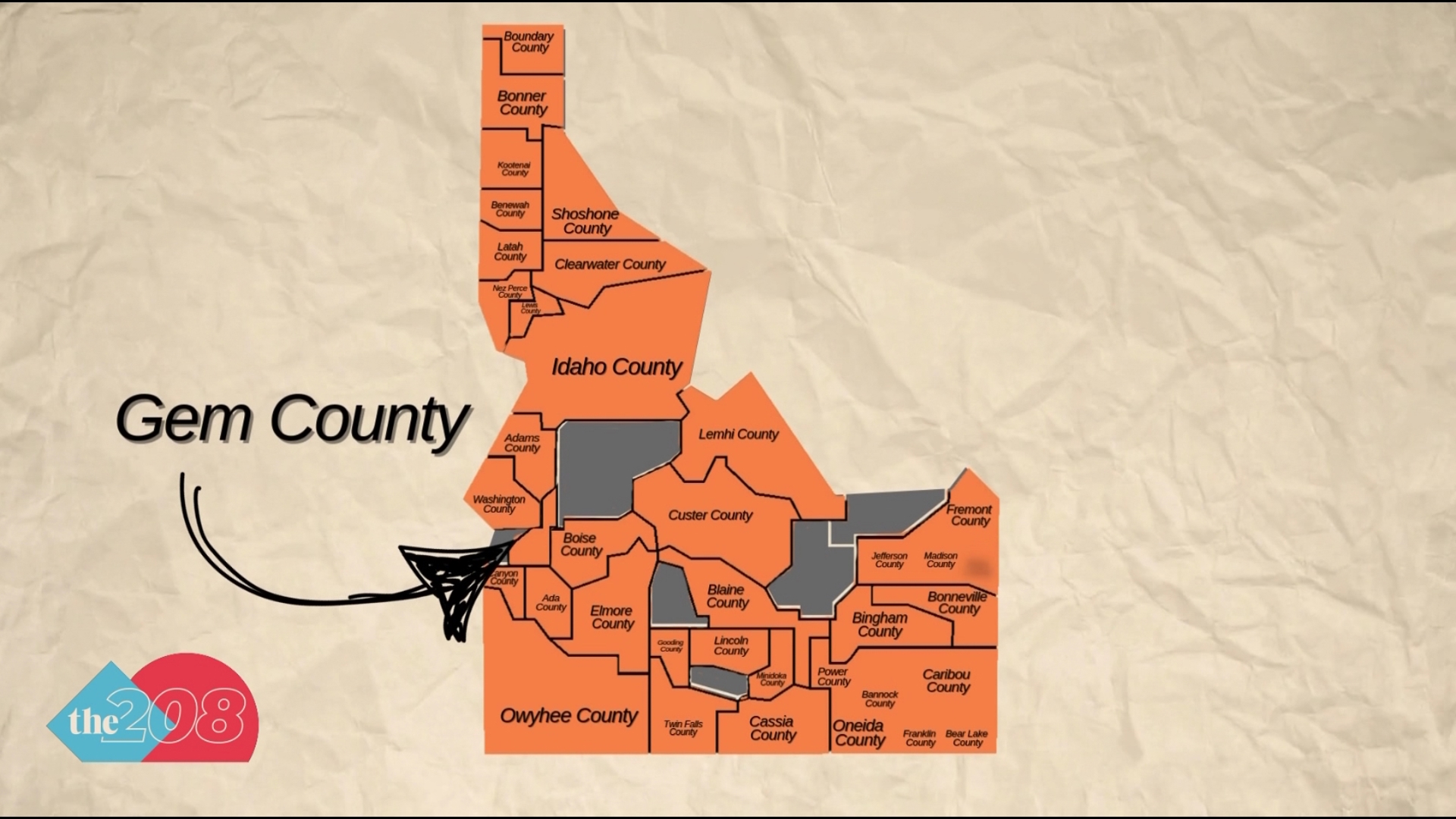 How did Gem County get its name?