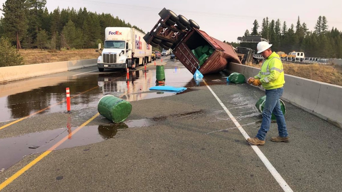 Truck Crashes Into Bridge, Ties Up Traffic On I-84 In E. Oregon | Ktvb.com