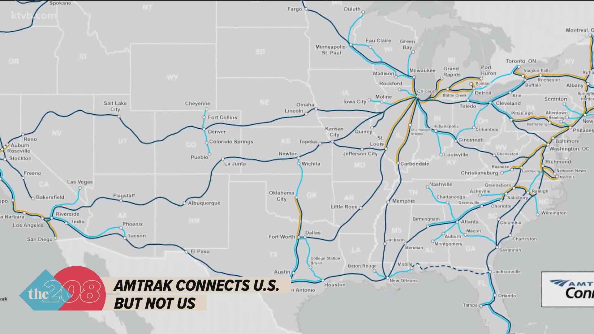 There are currently no plans by Amtrak to expand passenger train service into Idaho.