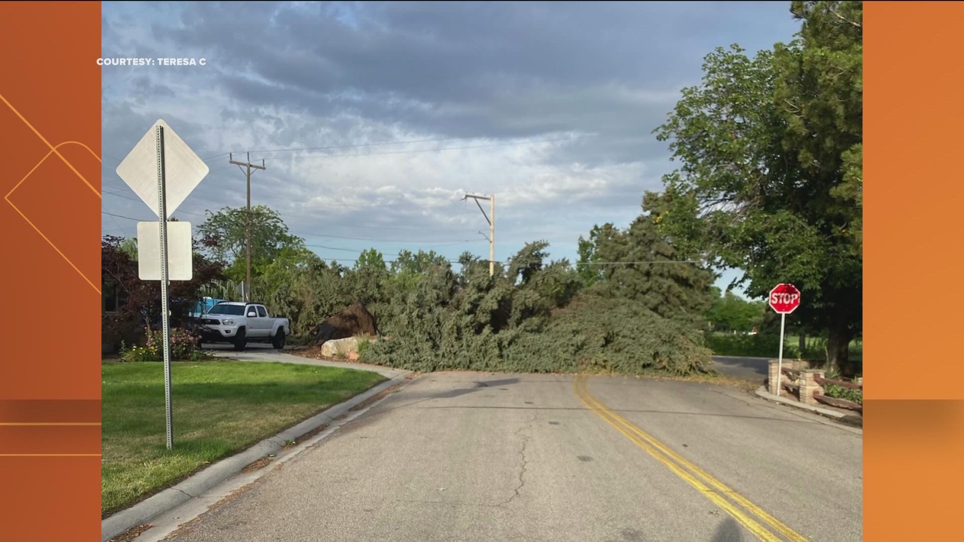 Boise National Weather Service said wind speeds over the Boise Airport and the Boise Bench were up to 70 miles per hour last night around 1 a.m.