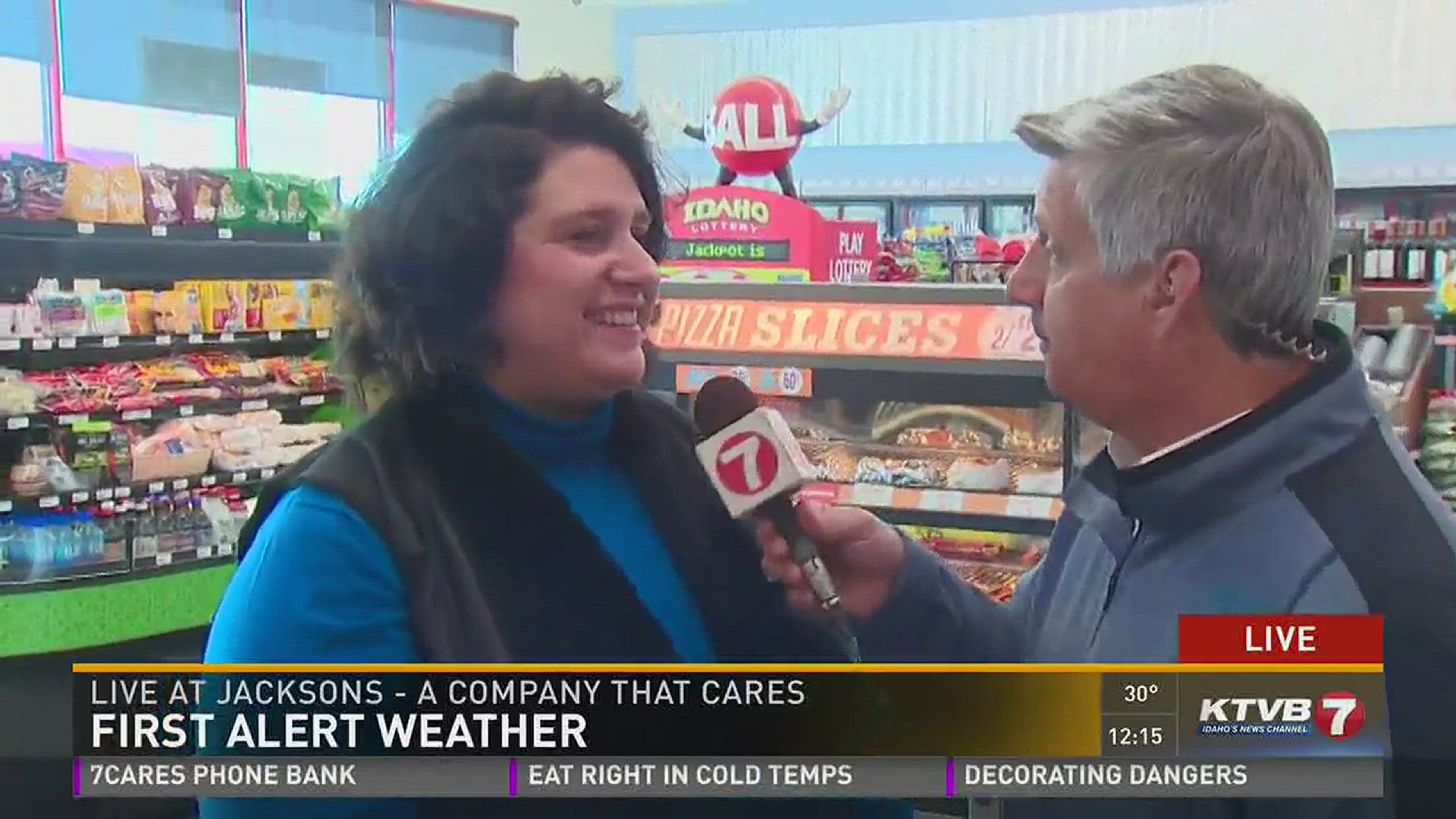 Katrina Lemmon with Jacksons Food Stores, a 'Company that Cares,' talks with KTVB's Jim Duthie about why Jacksons decided to get involved with 7 Cares Idaho Shares.