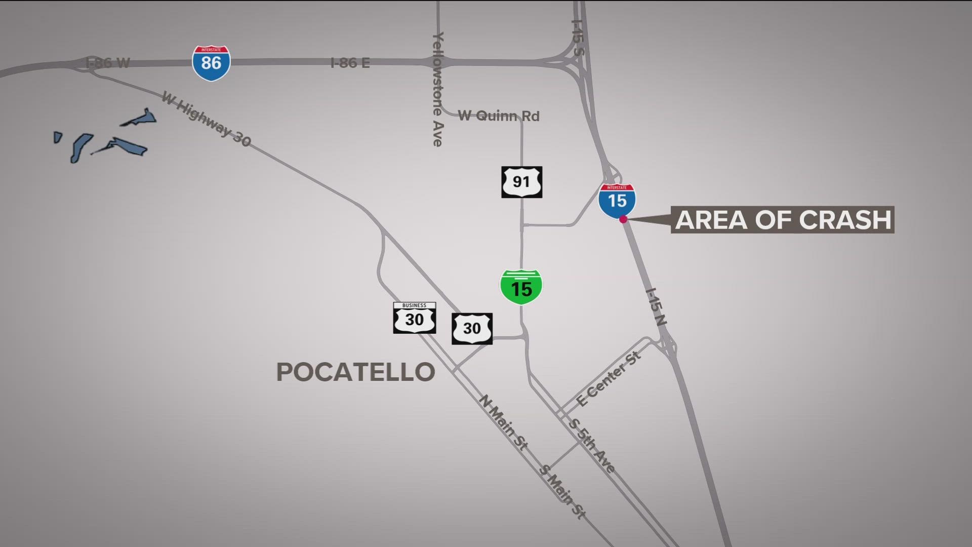 A Pocatello man was killed and two others were hospitalized Friday night after a wrong-way crash on I-15 in Bannock County, according to Idaho State Police.