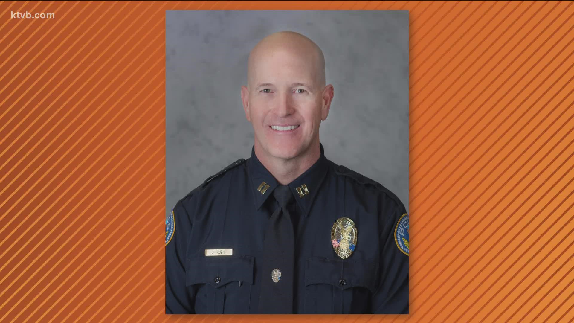 Kuzik has 25 years of law enforcement experience. He's currently a captain with the Henderson Police Department in Nevada.