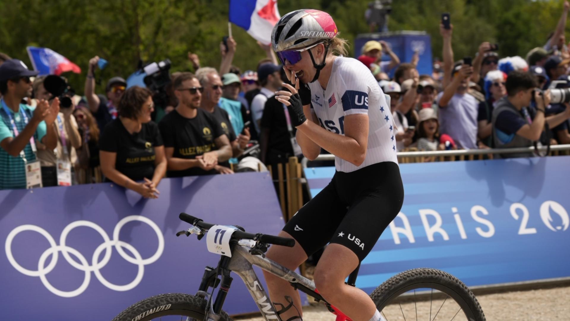 Chloé Dygert won bronze in cycling time trial and Haley Batten won silver in cross-country mountain biking.