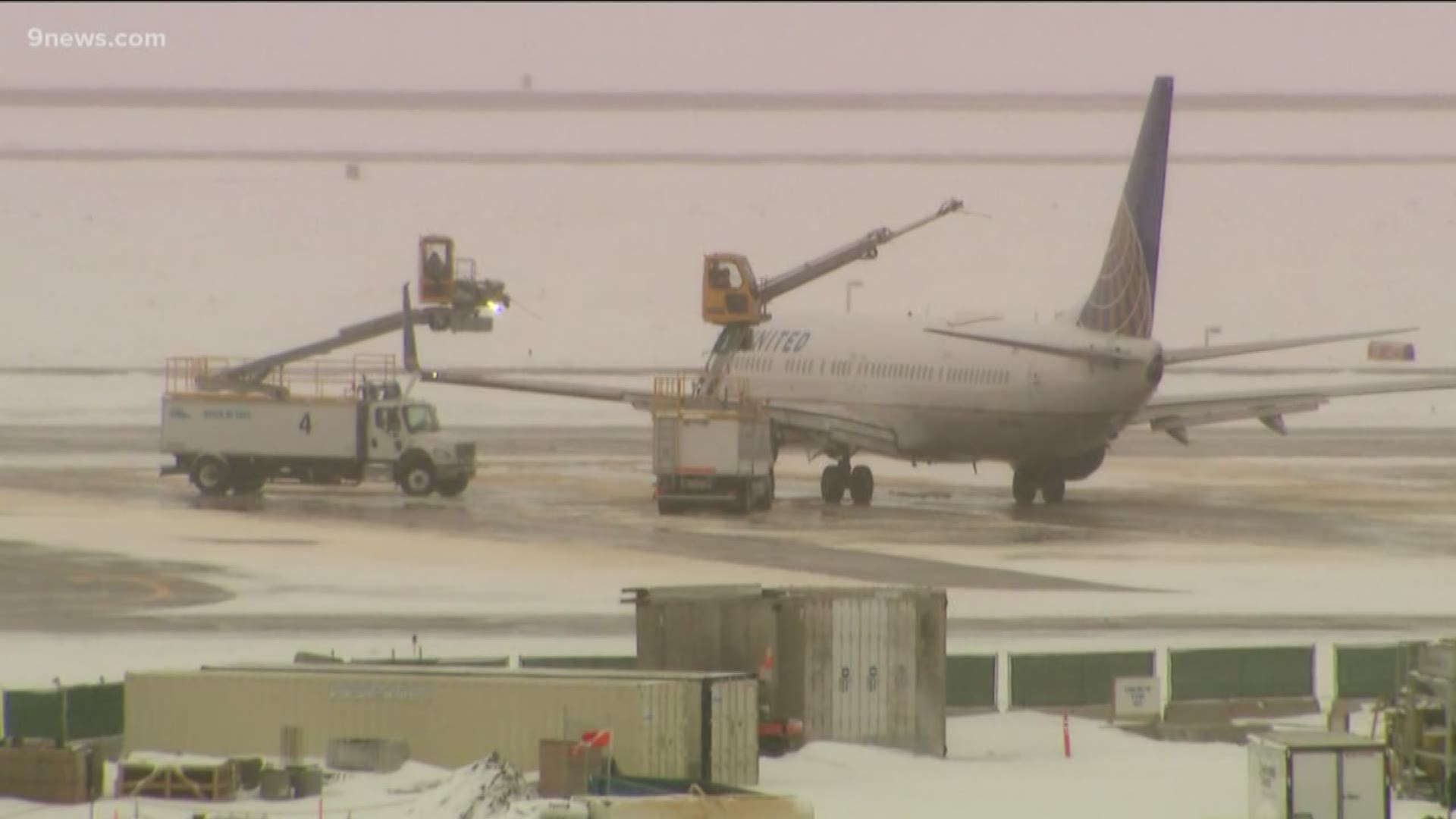 484 flights were canceled at DIA today, and another 500 were delayed. 1,100 people were stranded and had to spend the night at the airport.
