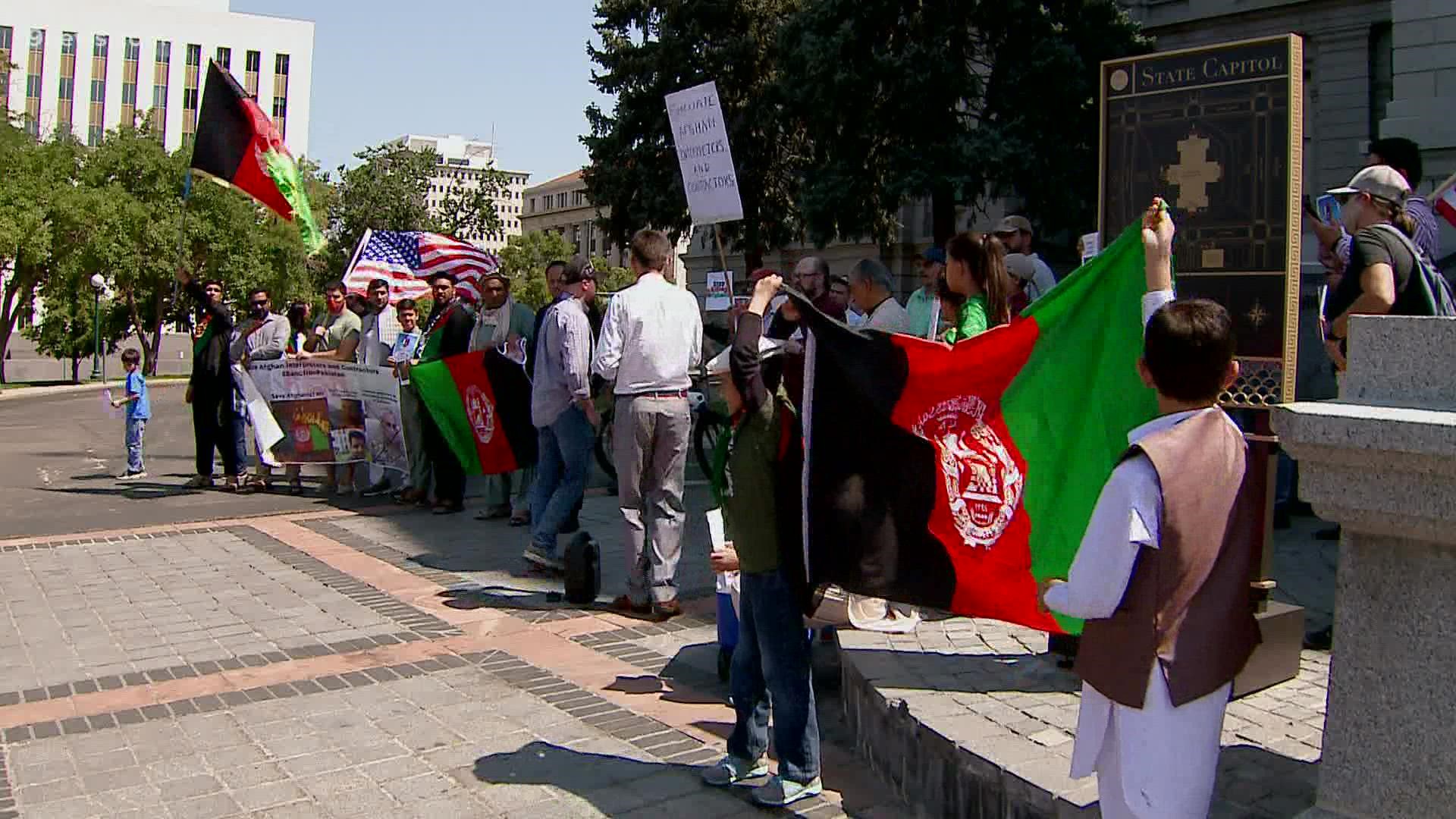 A local group, Operation Rescue Afghan Interpreters, held a rally with U.S. vets at the state Capitol in support of interpreters and contractors in Afghanistan.