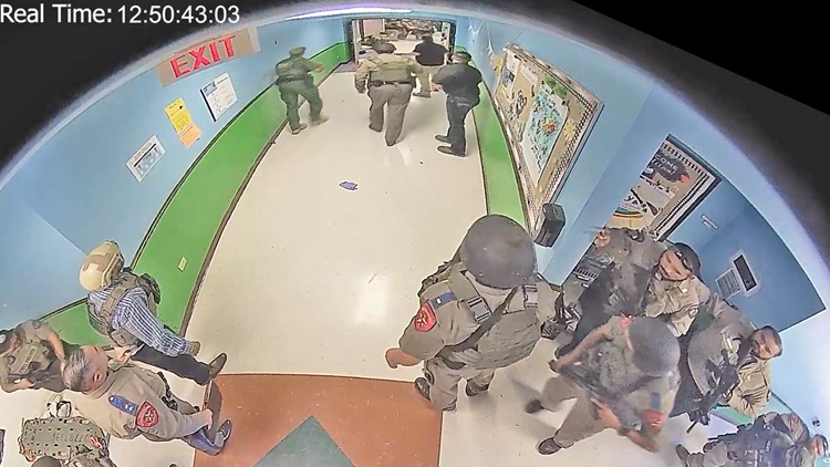 VIDEO: New hallway footage in Uvalde school shooting shows police response