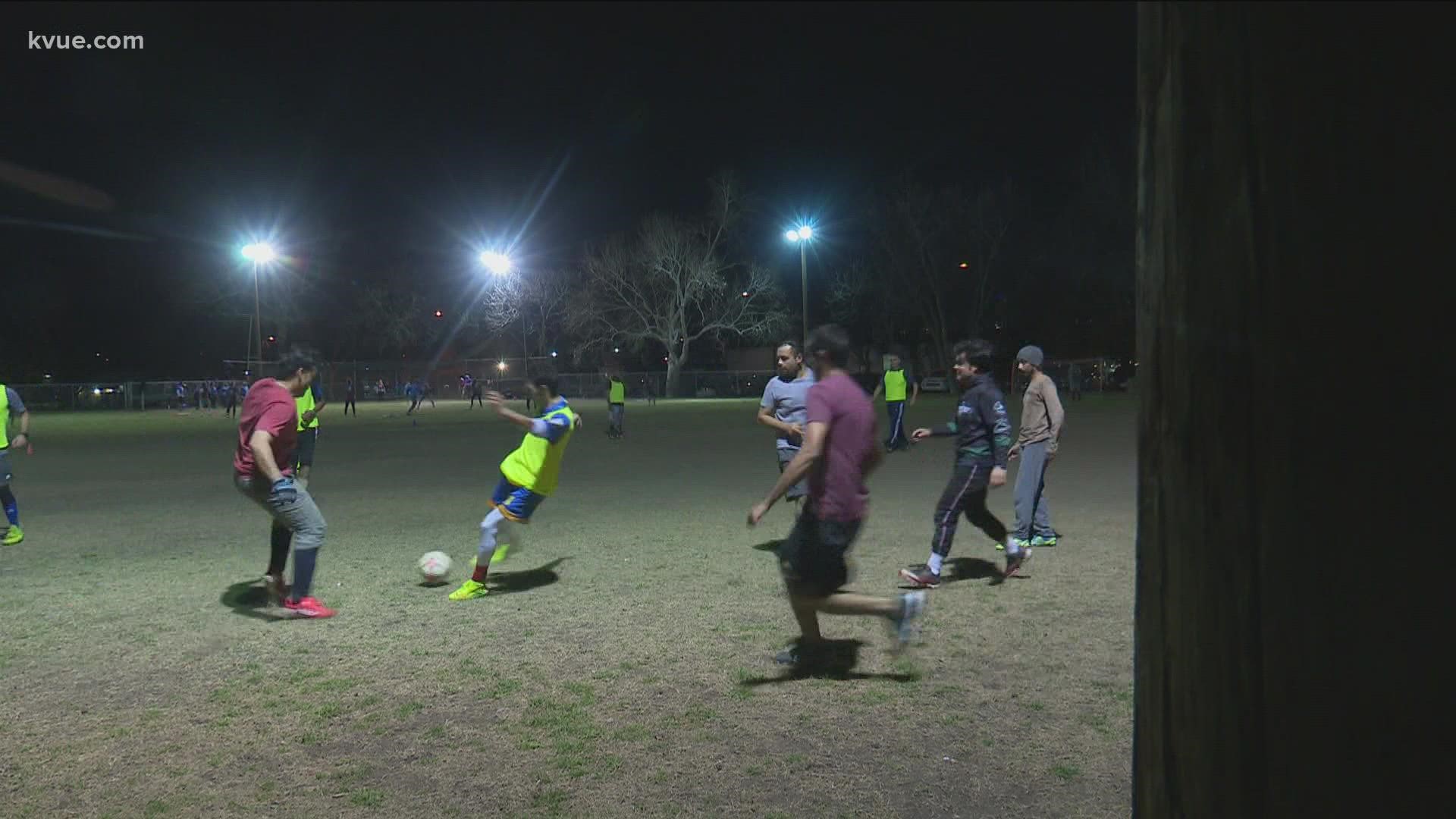 Afghan refugees are finding community in playing soccer together, thousands of miles from their homeland.