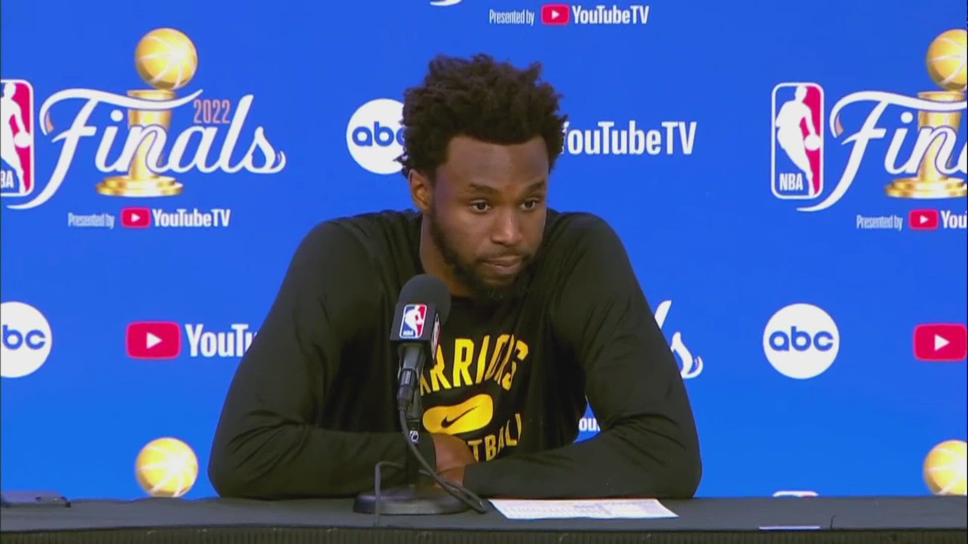 Golden State Warriors' Andrew Wiggins talks about the pressures of Game 4 and what he's planning for Monday.