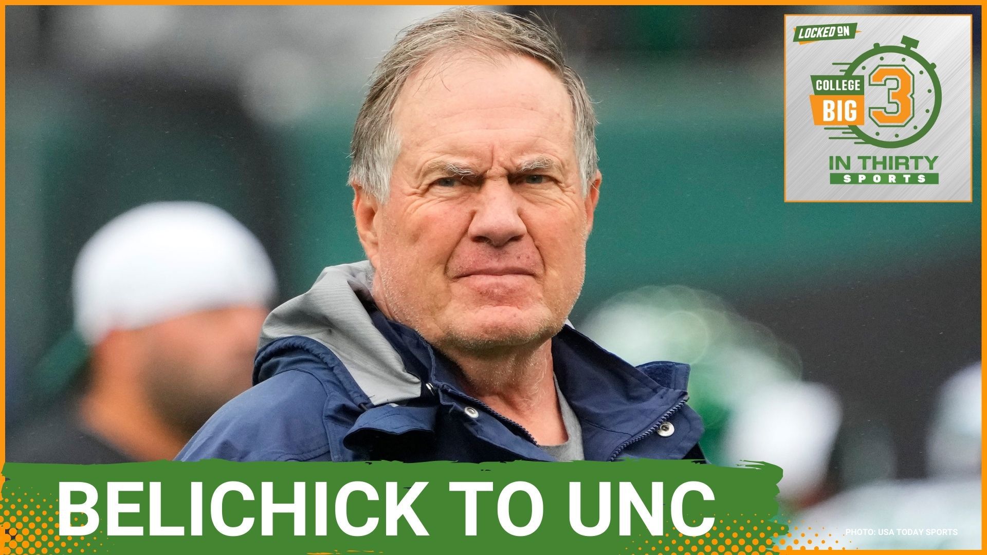 North Carolina hires Bill Belichick as its next football coach and West Virginia hires Rich Rodriguez. Houston gets transfer QB Conner Weigman.