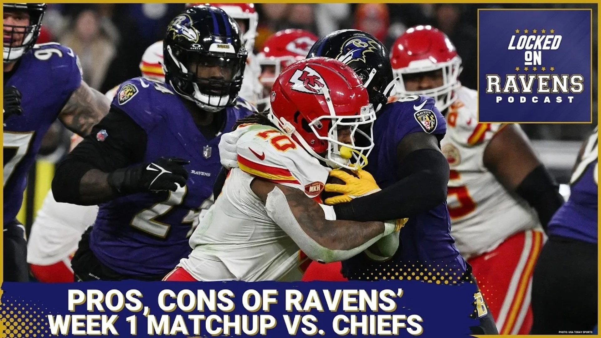 We analyze the massive pros and big cons of the Baltimore Ravens facing off against the Kansas City Chiefs in Week 1 of the 2024 NFL season with Jake Louque.