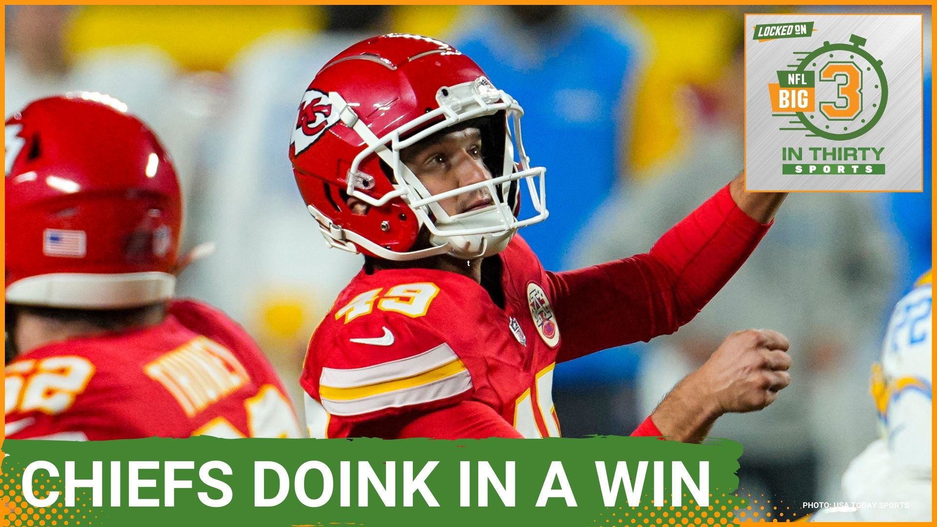 The Chiefs win the AFC West on a doinked field goal and the Bills can't win on Josh Allen's six-touchdown game. The Seahawks take control of the NFC West.