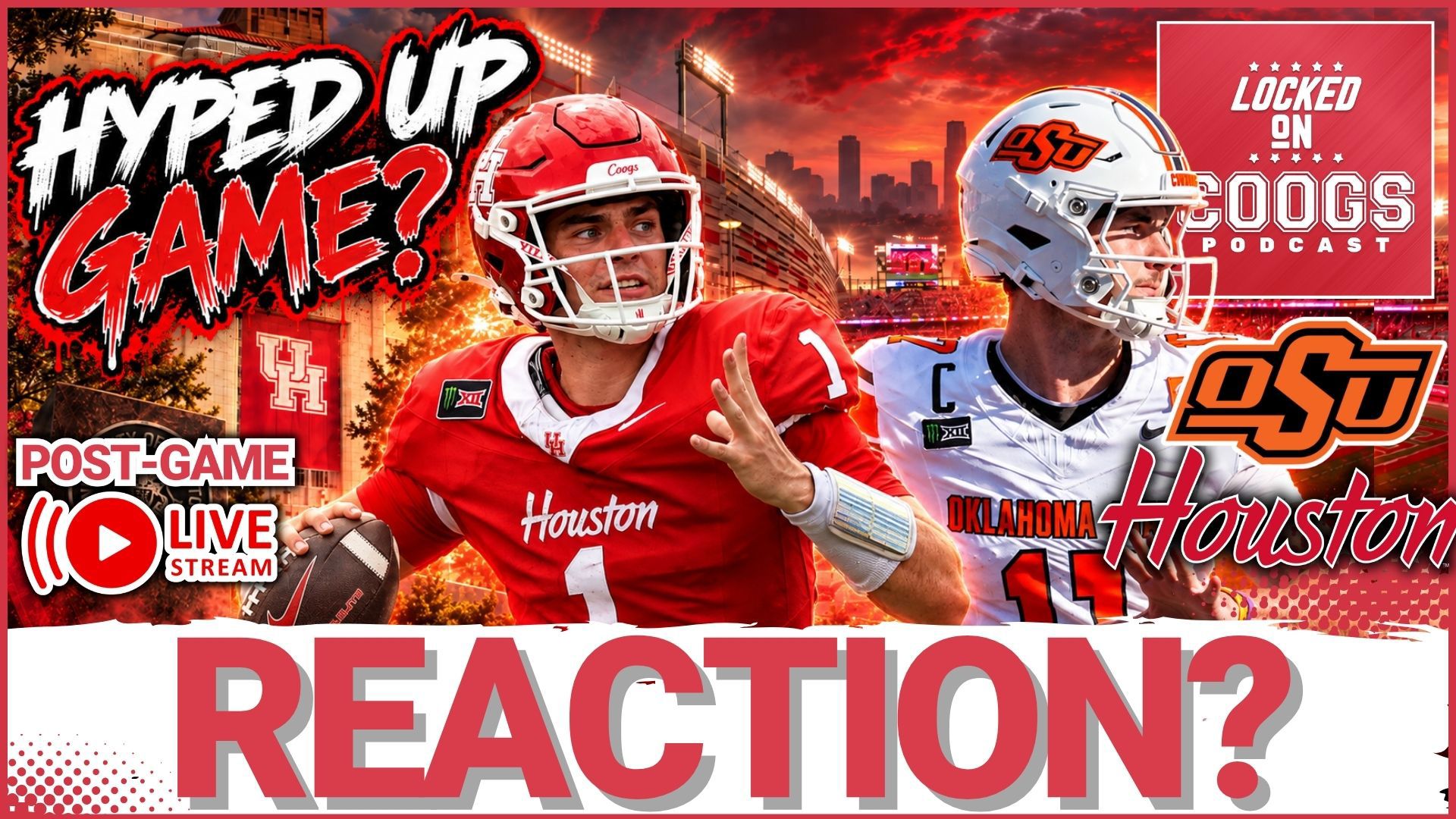 LIVE! Houston Cougars vs Oklahoma State POSTGAME REACTION | HUGE Big 12 ...
