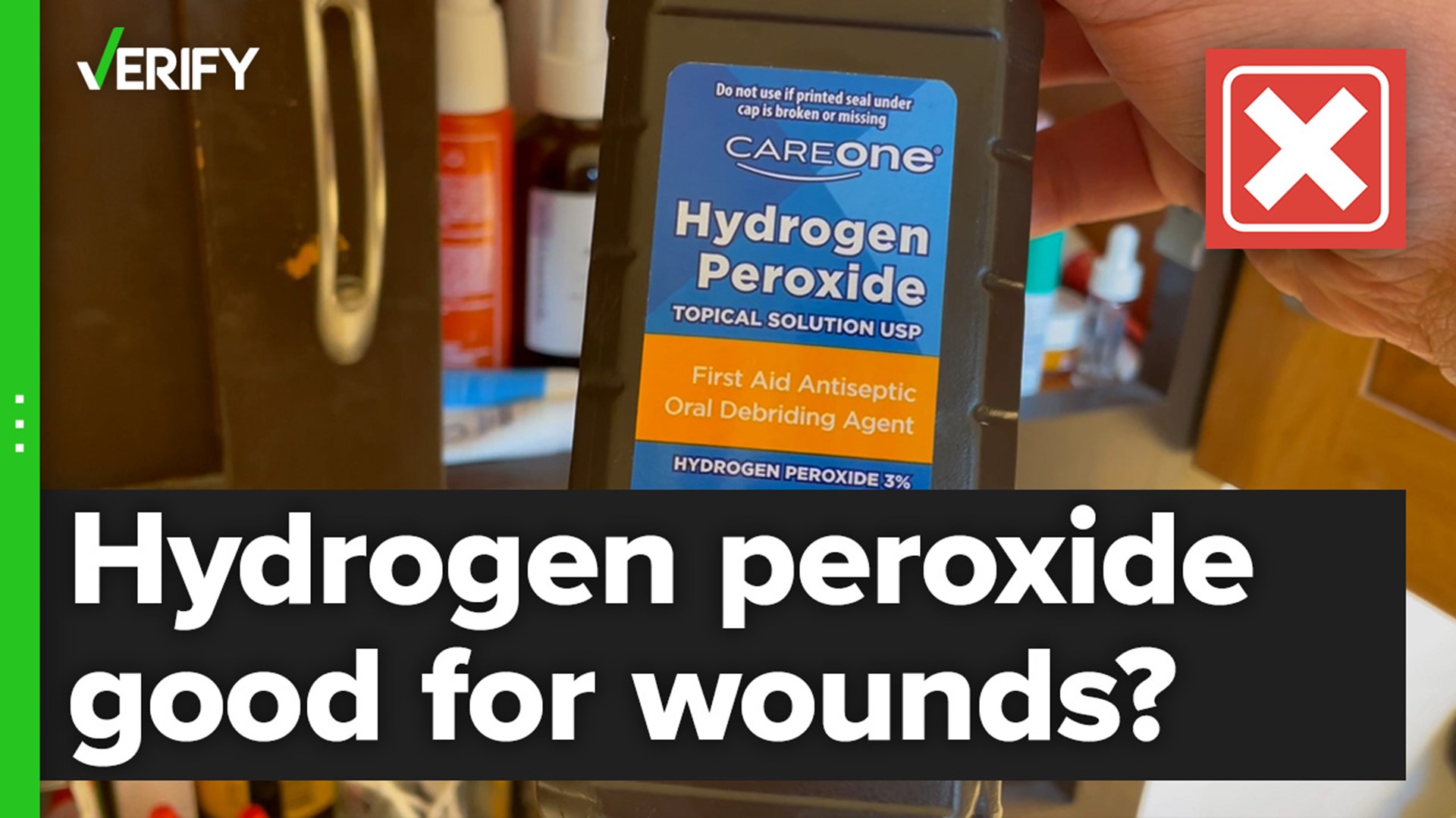 Health experts warn against using hydrogen peroxide to treat or clean minor scrapes or cuts because it can irritate the skin and kill healthy cells within the wound.
