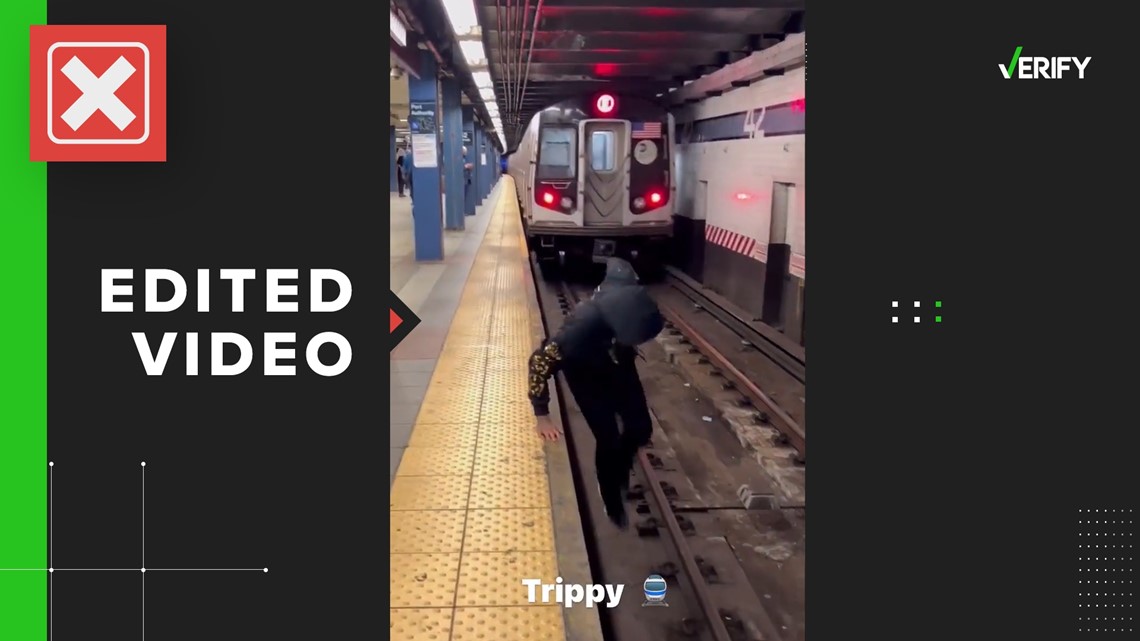 Watch Viral video from NYC platform reversed to appear as stunt – Latest News