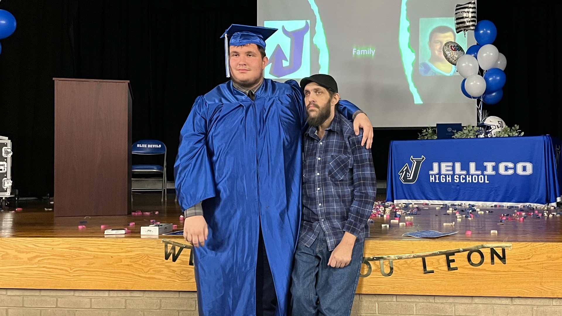 Jellico High School held an honorary graduation for a student whose dad is in hospice care.
