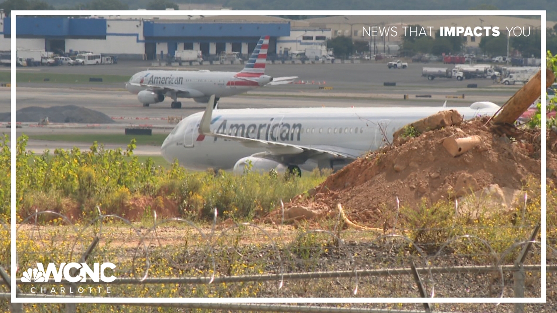 The body was discovered while maintenance crews were working on the plane at Charlotte Douglas International Airport, police said.