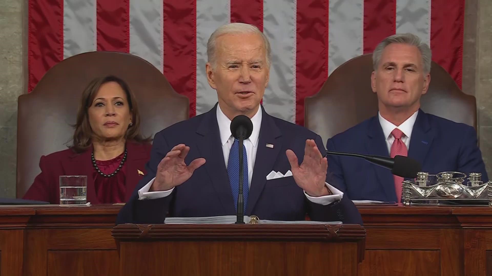 Biden wished lawmakers "lots of luck in your senior year" if any of them tried to repeal legislation from the Inflation Reduction Act.