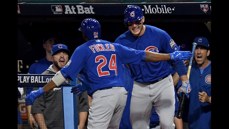 Chicago Cubs pitcher Jon Lester reacts after ending Cleveland Indians rally  during the seventh inning of World Series game 7 at Progressive Field in  Cleveland, Ohio, on November 2, 2016. Photo by