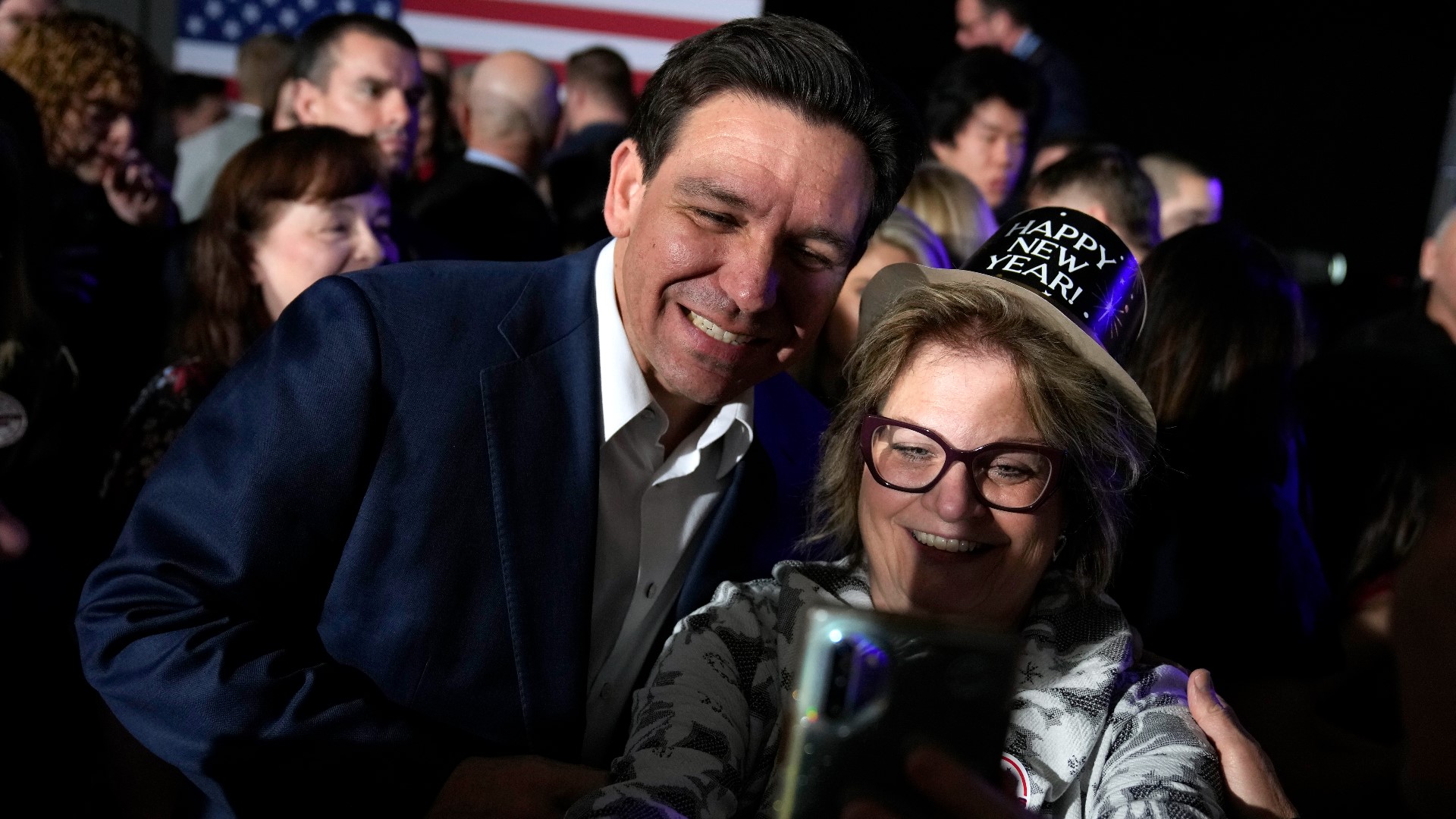 “Are you ready to work hard over these next two weeks and win the Iowa caucuses?" DeSantis asked supporters who turned out at the suburban hotel Sunday evening.