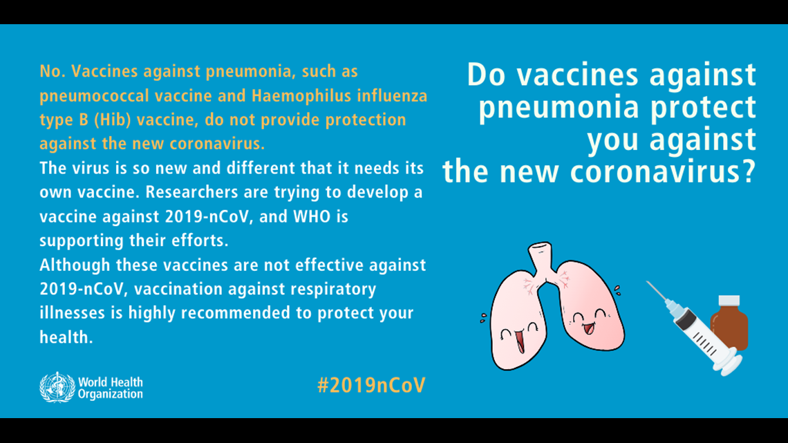 Can getting a pneumonia vaccine protect against coronavirus?