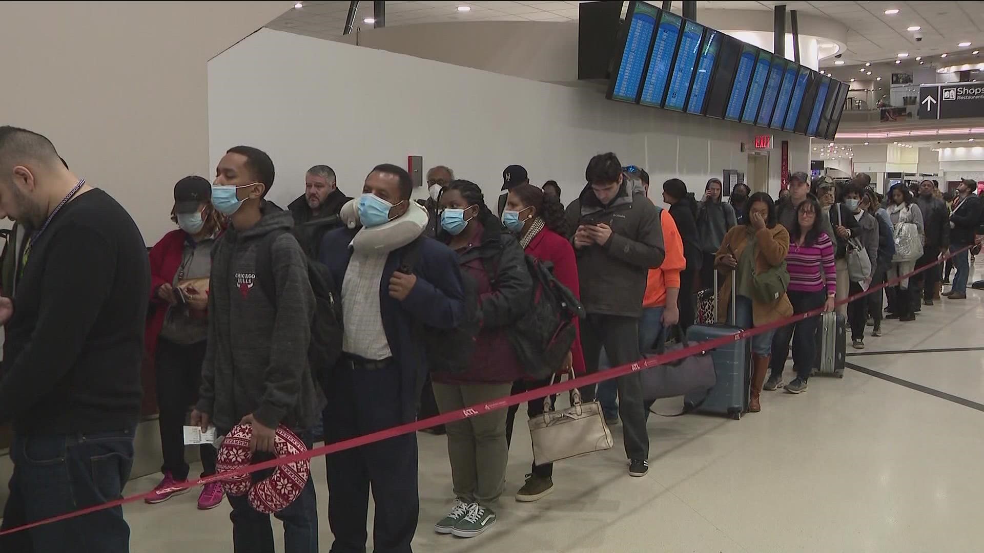 More than 1,700 flights have been canceled across the US.